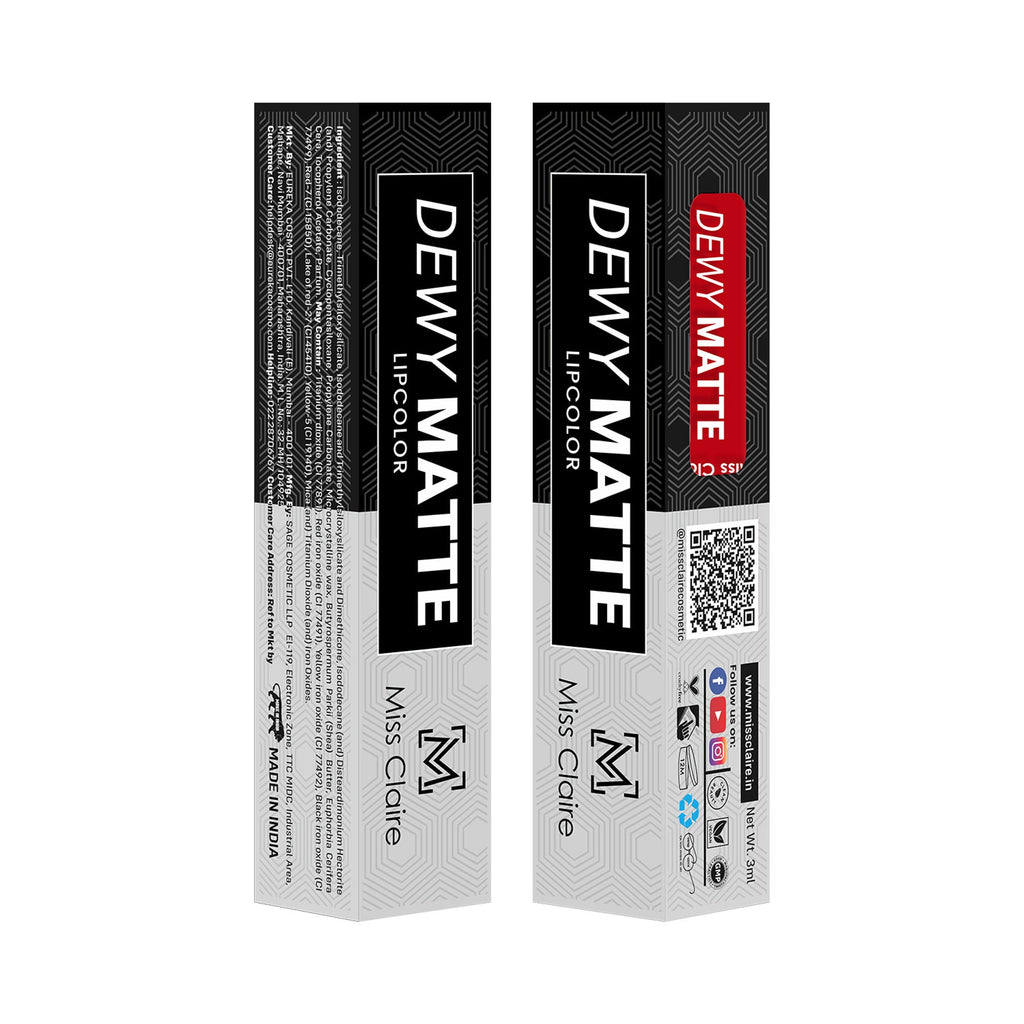 Miss Claire Dewy Matte Lip Color - 03 Firefighter - Distacart