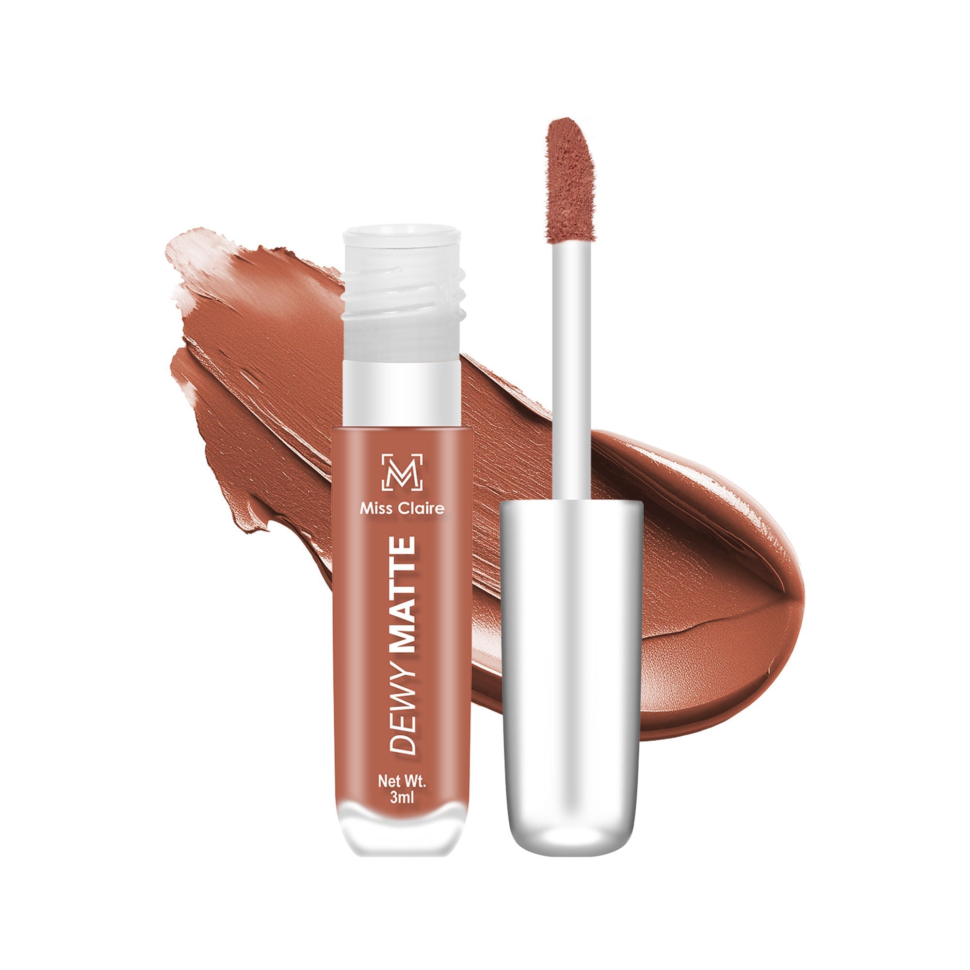 Miss Claire Dewy Matte Lip Color - 08 Moonlit Mocha - Distacart