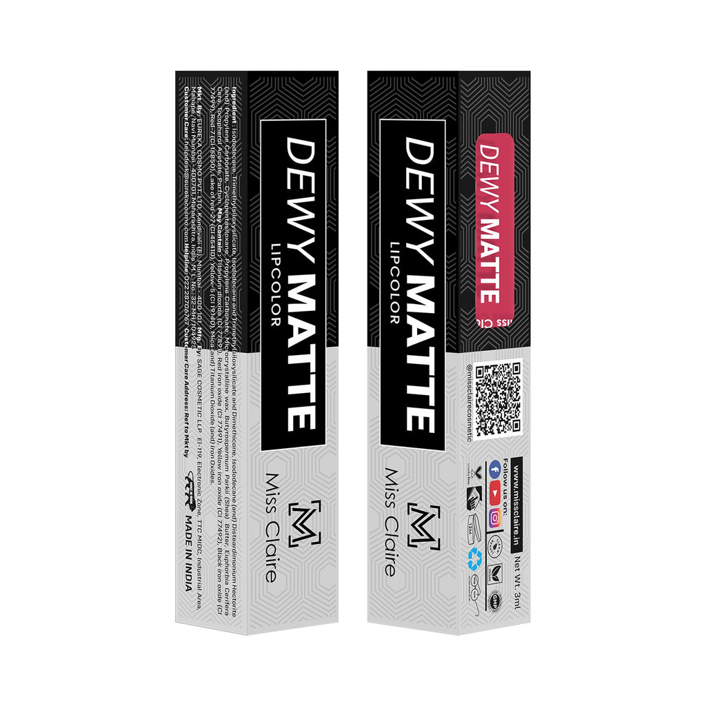 Miss Claire Dewy Matte Lip Color - 18 Blushing Bride - Distacart