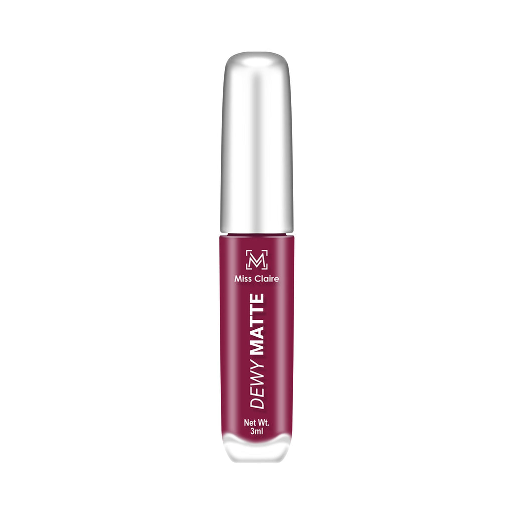 Miss Claire Dewy Matte Lip Color - 21 Plum Pop - Distacart