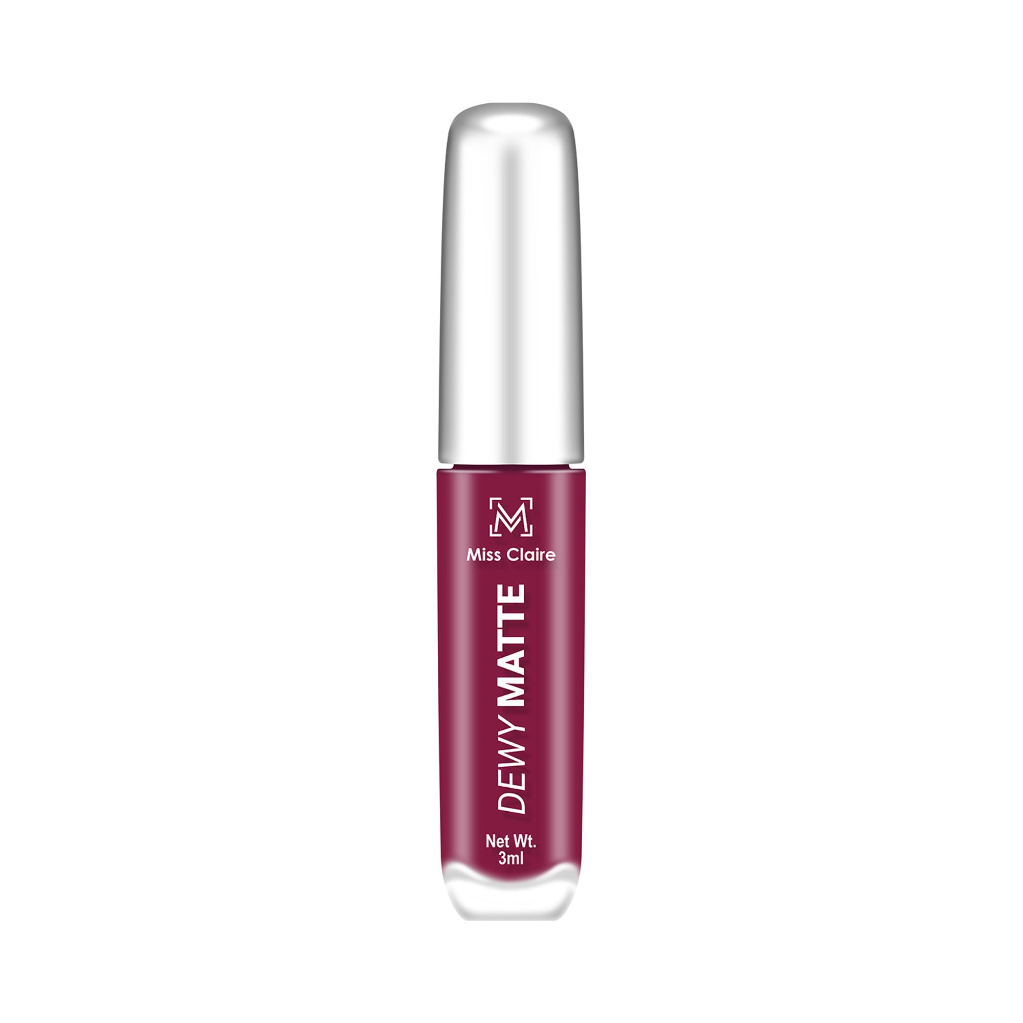 Miss Claire Dewy Matte Lip Color - 21 Plum Pop - Distacart
