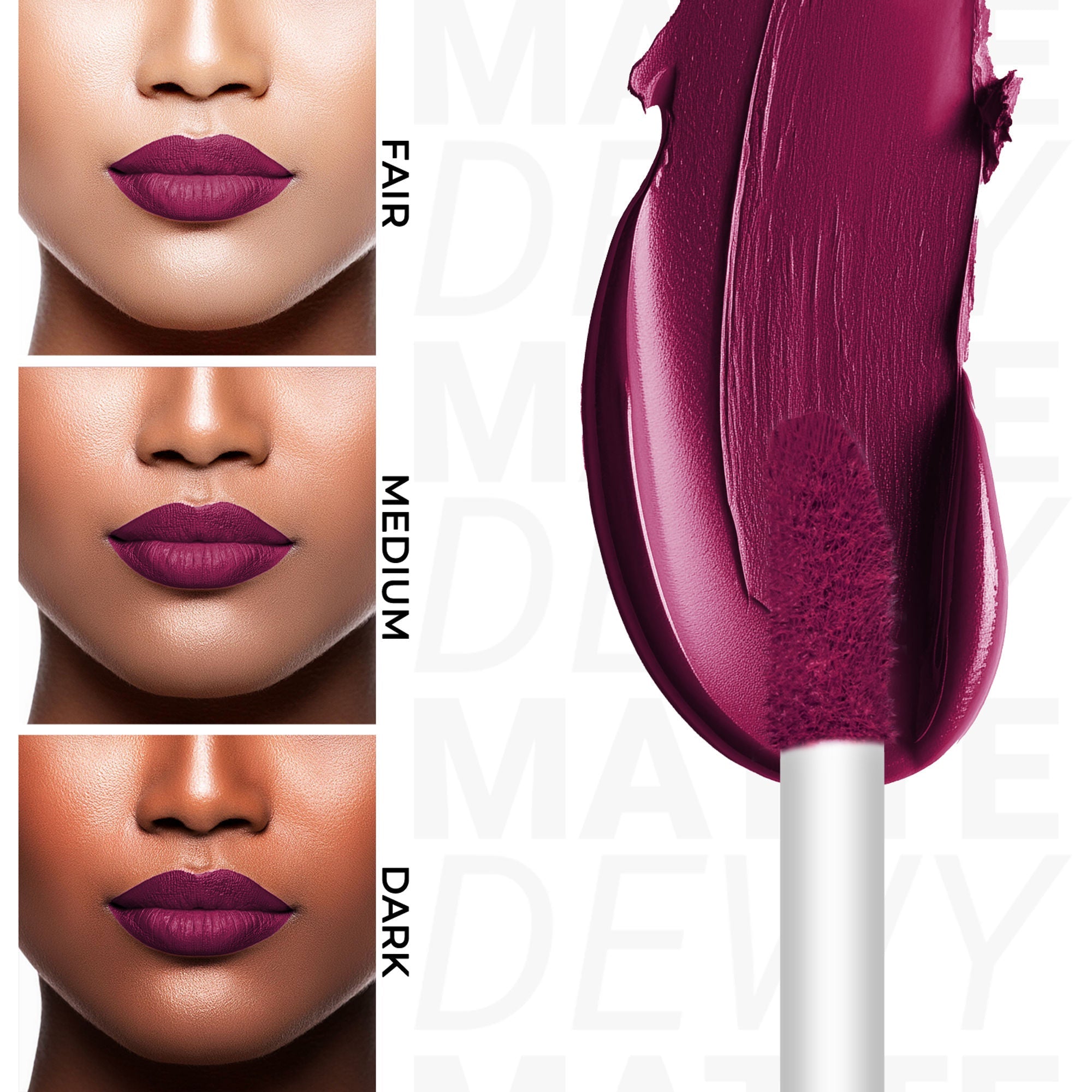 Miss Claire Dewy Matte Lip Color - 21 Plum Pop - Distacart