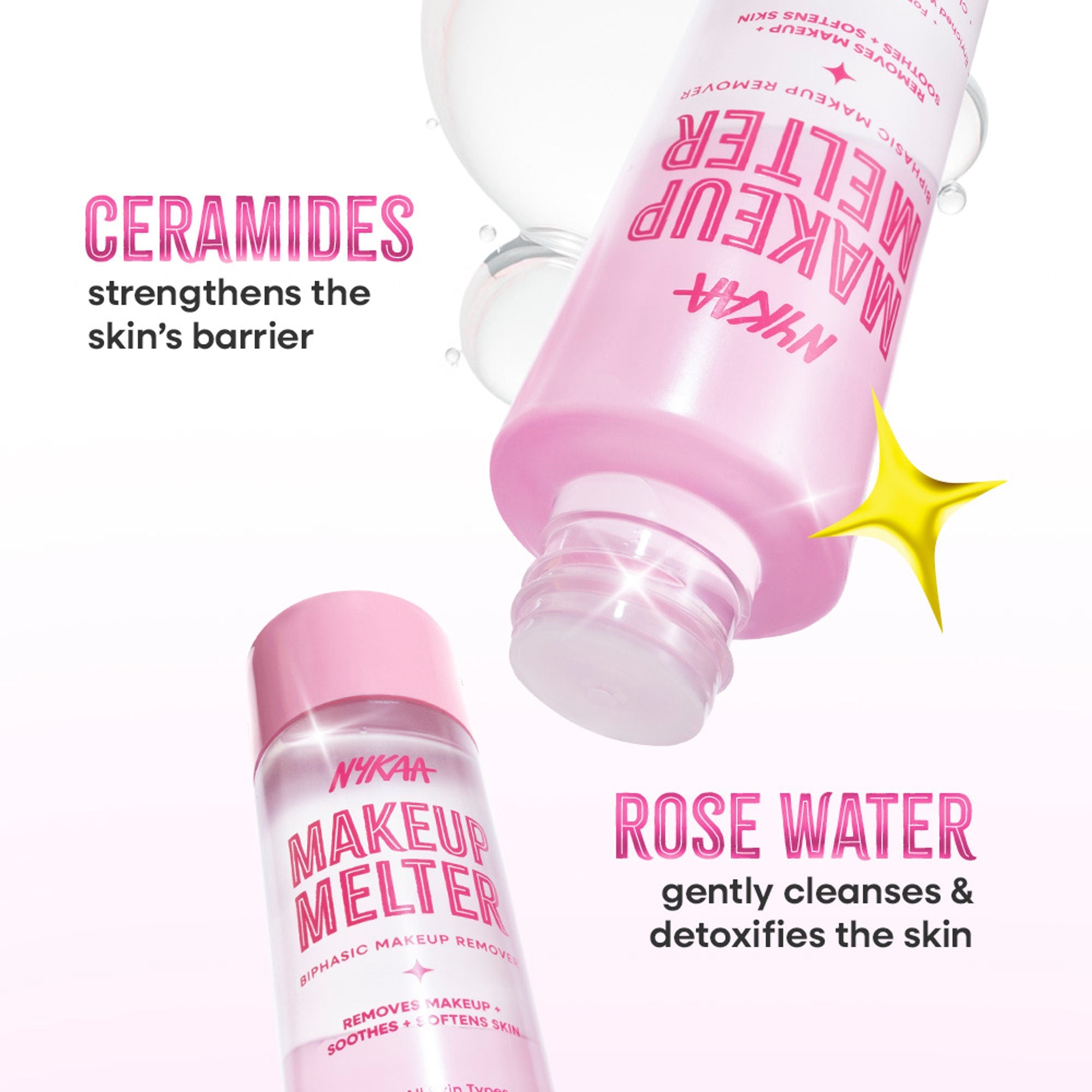 Nykaa Makeup Melter Oil-Infused Cleansing Water & Biphasic Makeup Remover