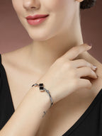 NVR Women's Silver-Plated Cuff Bracelet - Distacart