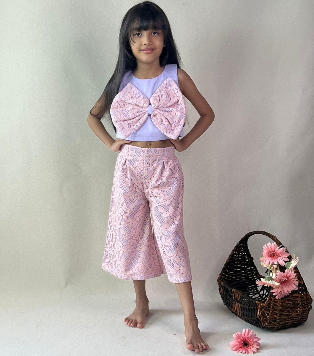 ArthLife Lavender And Pink Bow Co-Ord Set