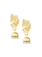 Yellow Chimes Gold-Plated Dome Shaped Jhumkas Earrings - Distacart