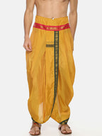 Sethukrishna Men Mustard Yellow Solid Readymade Dhoti Pant - Distacart