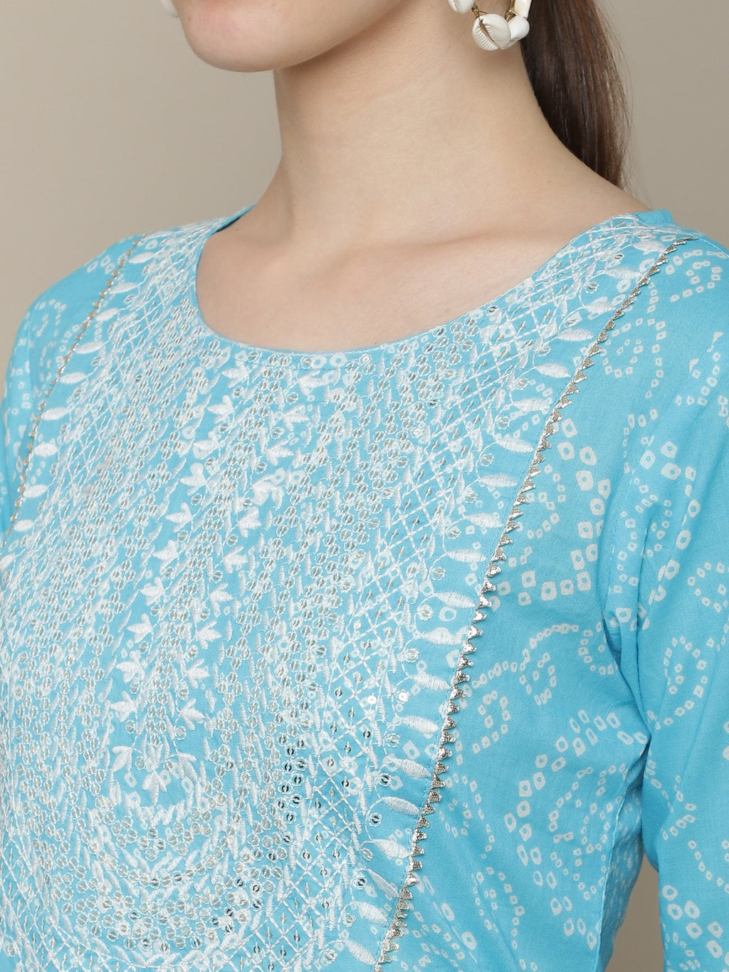 Sangria Women Bandhani Printed Kurta