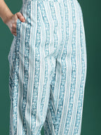 Indo Era Floral Printed Pure Cotton Kurta with Trousers & With Dupatta - Distacart