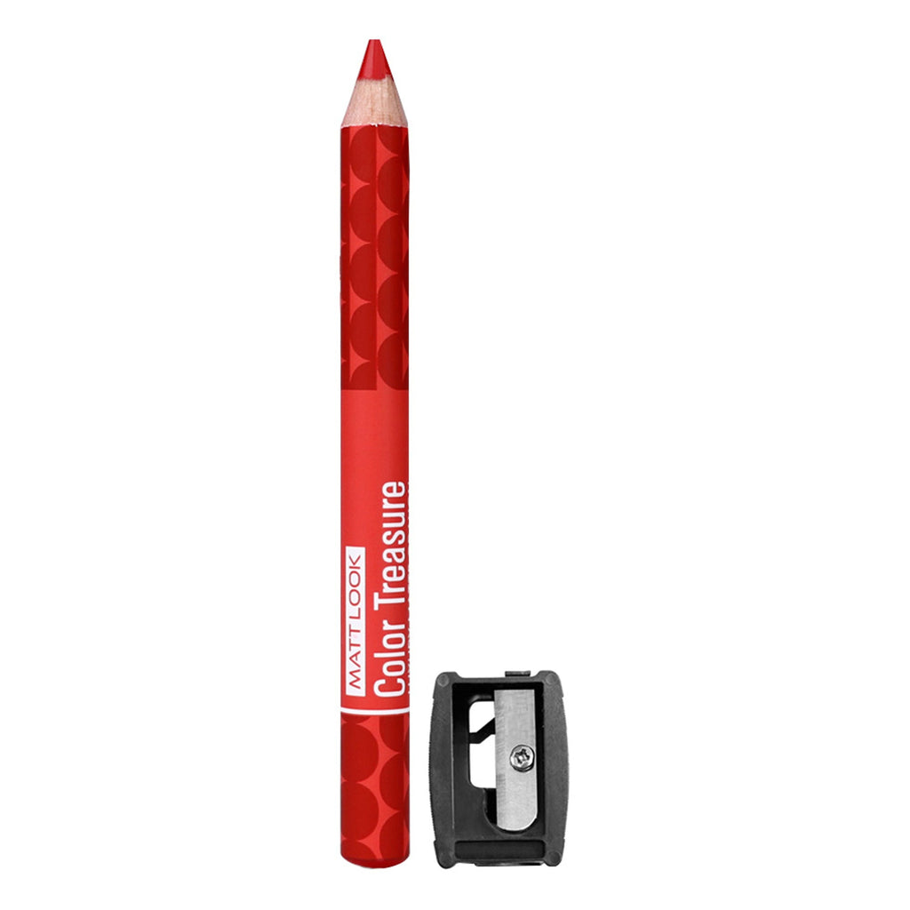 Matt Look Color Treasure Luxury Matte Lip Pencil Crayon - 01 Perfect Red - Distacart