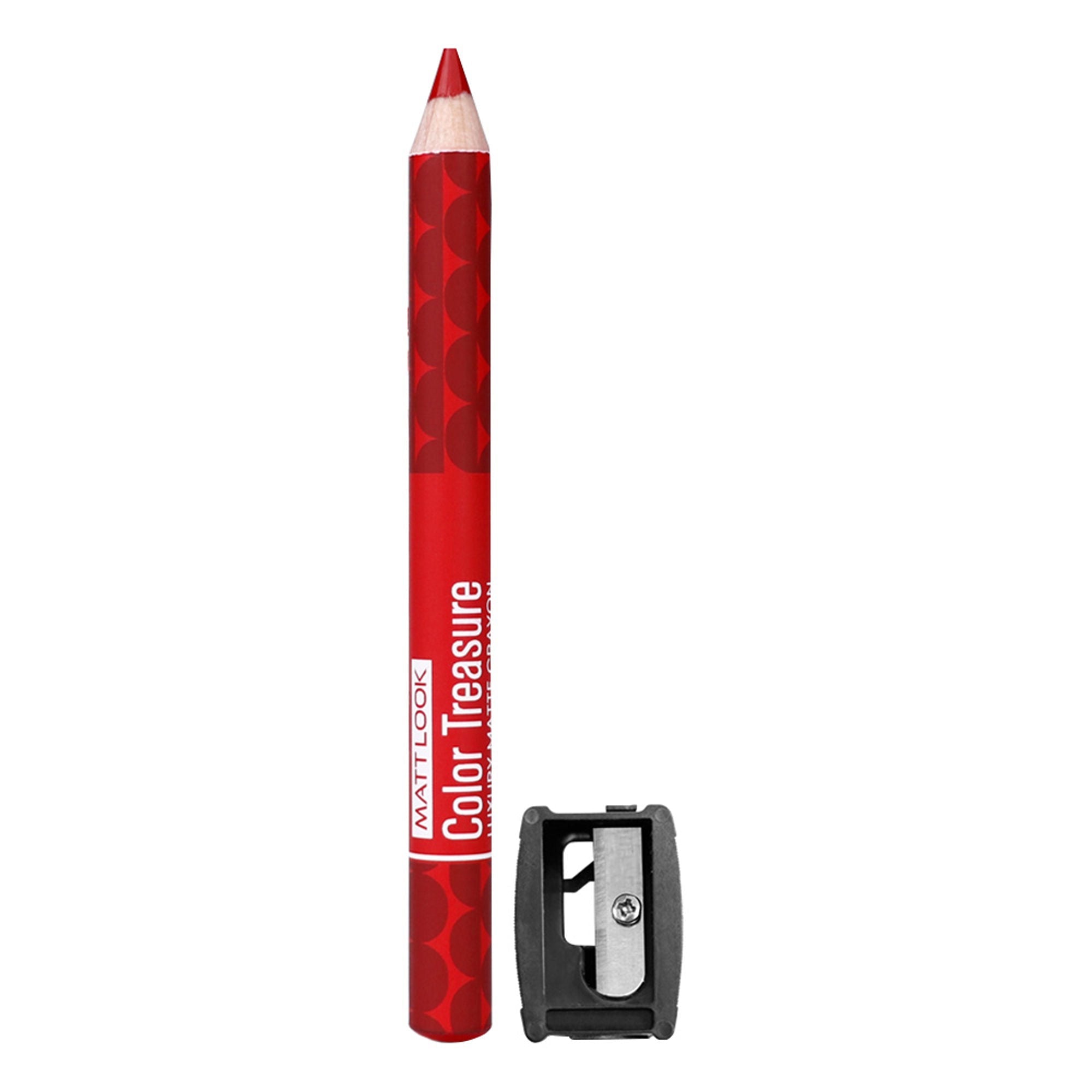 Matt Look Color Treasure Luxury Matte Lip Pencil Crayon - 02 Fire Ruby - Distacart
