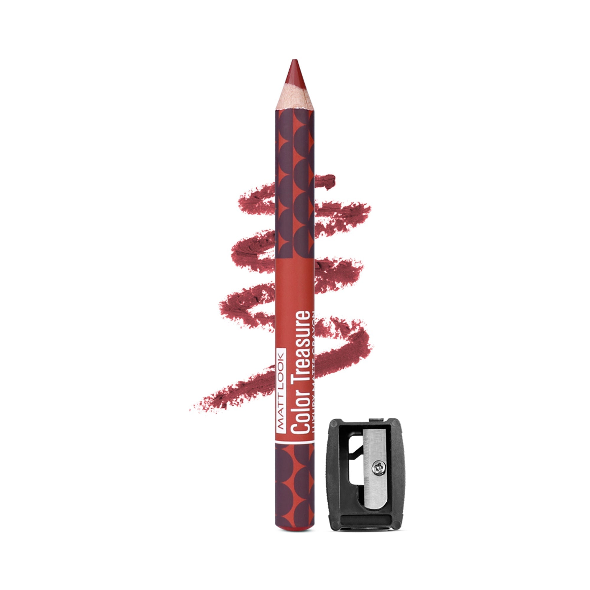 Matt Look Color Treasure Luxury Matte Lip Pencil Crayon - 05 Real Burgundy