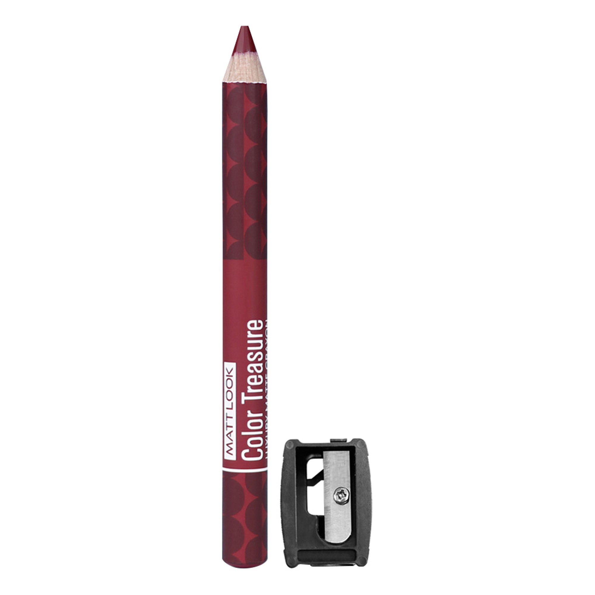 Matt Look Color Treasure Luxury Matte Lip Pencil Crayon - 07 Crazy Wine - Distacart