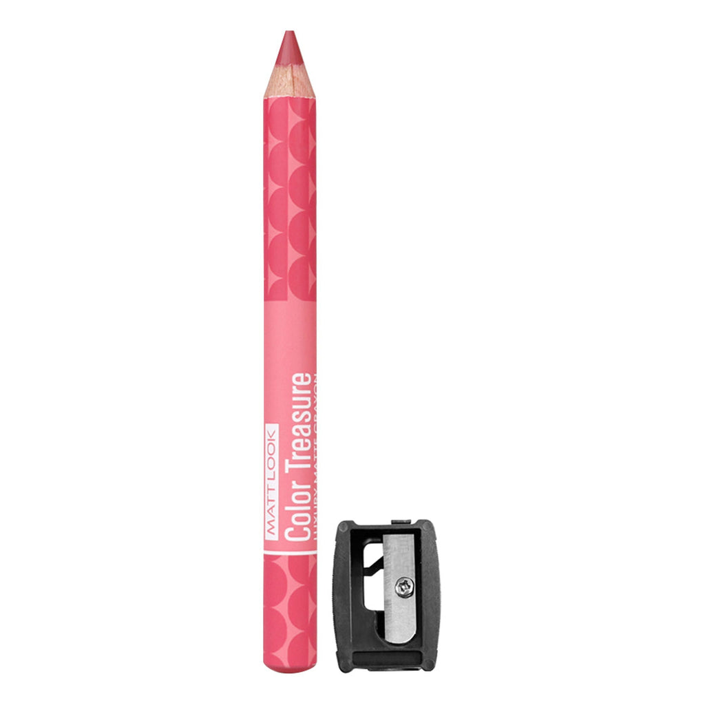 Matt Look Color Treasure Luxury Matte Lip Pencil Crayon - 12 Charming Pink - Distacart