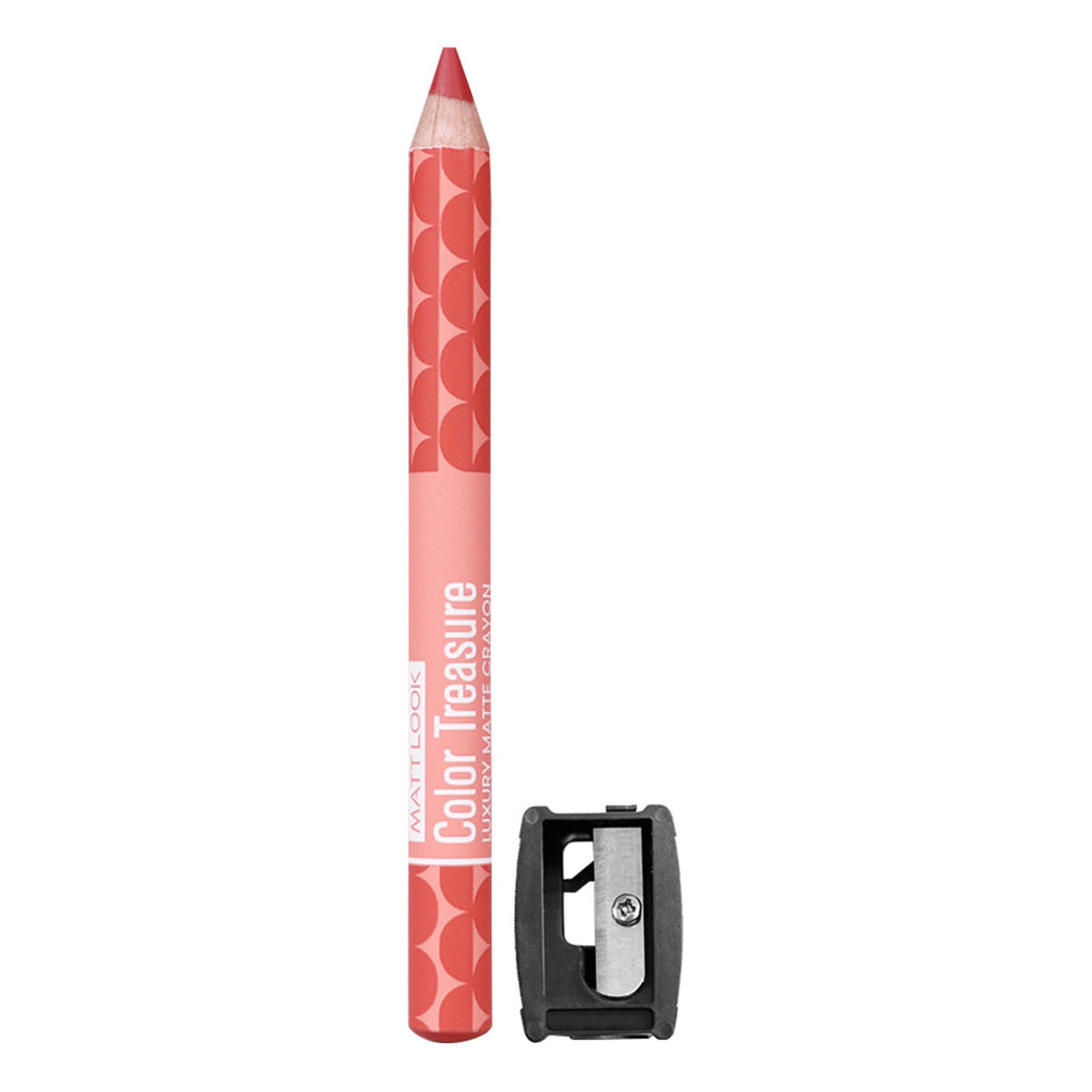 Matt Look Color Treasure Luxury Matte Lip Pencil Crayon - 13 Candy Peach - Distacart