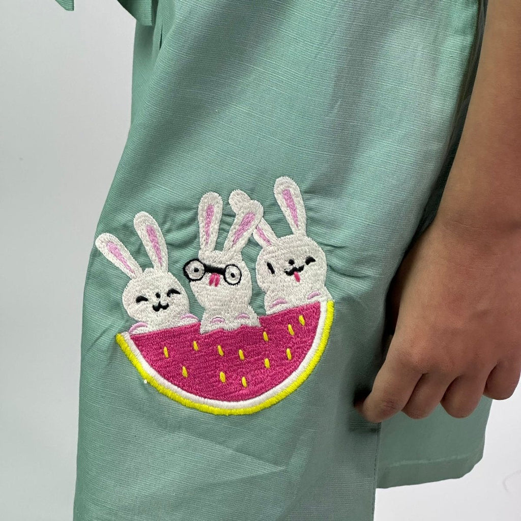 ArthLife Seafoam Green Watermelon Shirt Dress