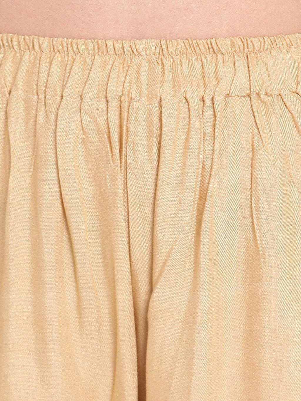 TAG 7 Women Beige Solid Straight Palazzos