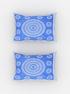 Urban Magic Blue Ethnic Motifs Printed Cotton 104 TC Queen Bedsheet With 2 Pillow Covers - Distacart