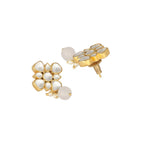 Nuyug 22K Gold Plated Kundan Paradise Stud Earrings - Distacart