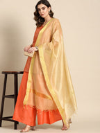 All About You Women Woven Design Regular Kurta with Palazzos & Dupatta