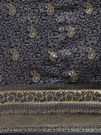 Saree Mall Navy Blue & Gold-Toned Ethnic Motifs Zari Silk Blend Banarasi Sarees - Distacart