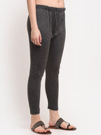 TAG 7 Women Grey Ankle-Length Leggings