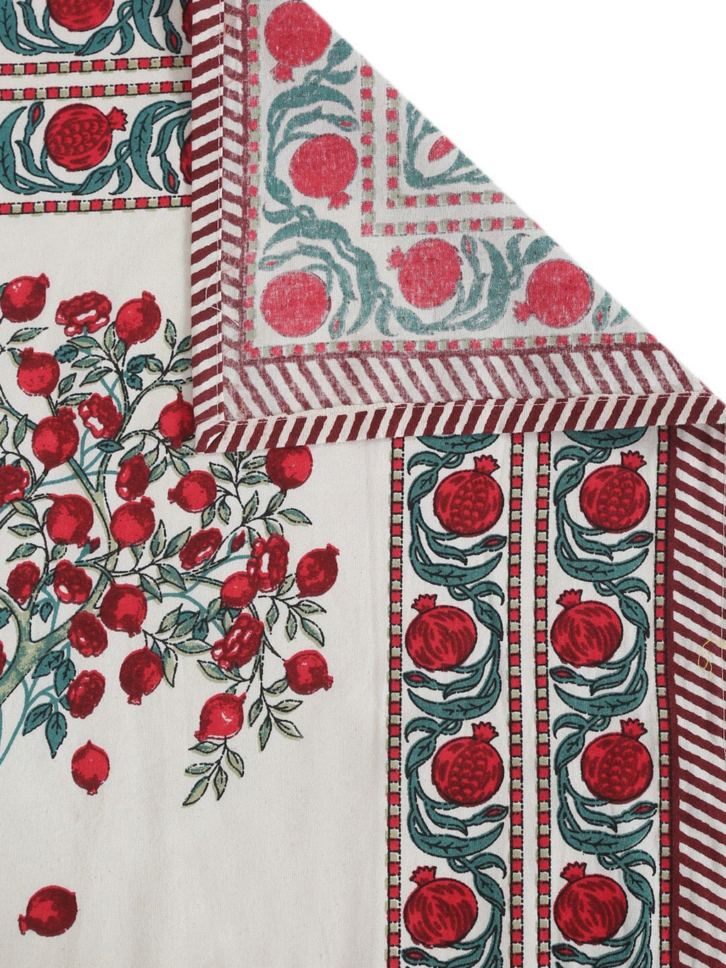 Rajasthan Decor Cream-Coloured Ethnic Motifs 144 TC Cotton King Bedsheet & 2 Pillow Covers - Distacart