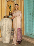 Shree Shyam Fashion Wine Linen Saree - Distacart