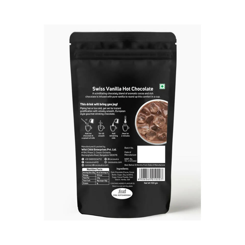 Cocosutra Swiss Vanilla Hot Chocolate Mix - Distacart
