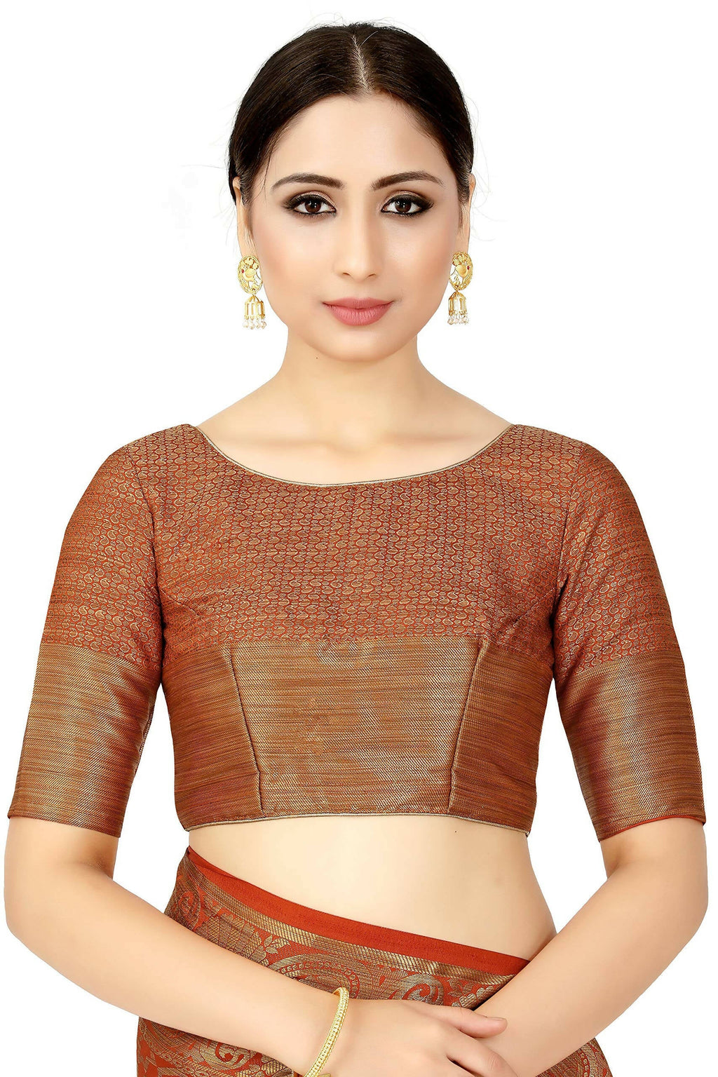 Mimosa Women's Rust Orange Patola Art Silk Saree - Distacart