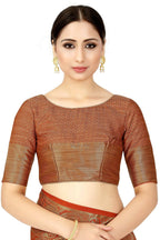 Mimosa Women's Rust Orange Patola Art Silk Saree - Distacart