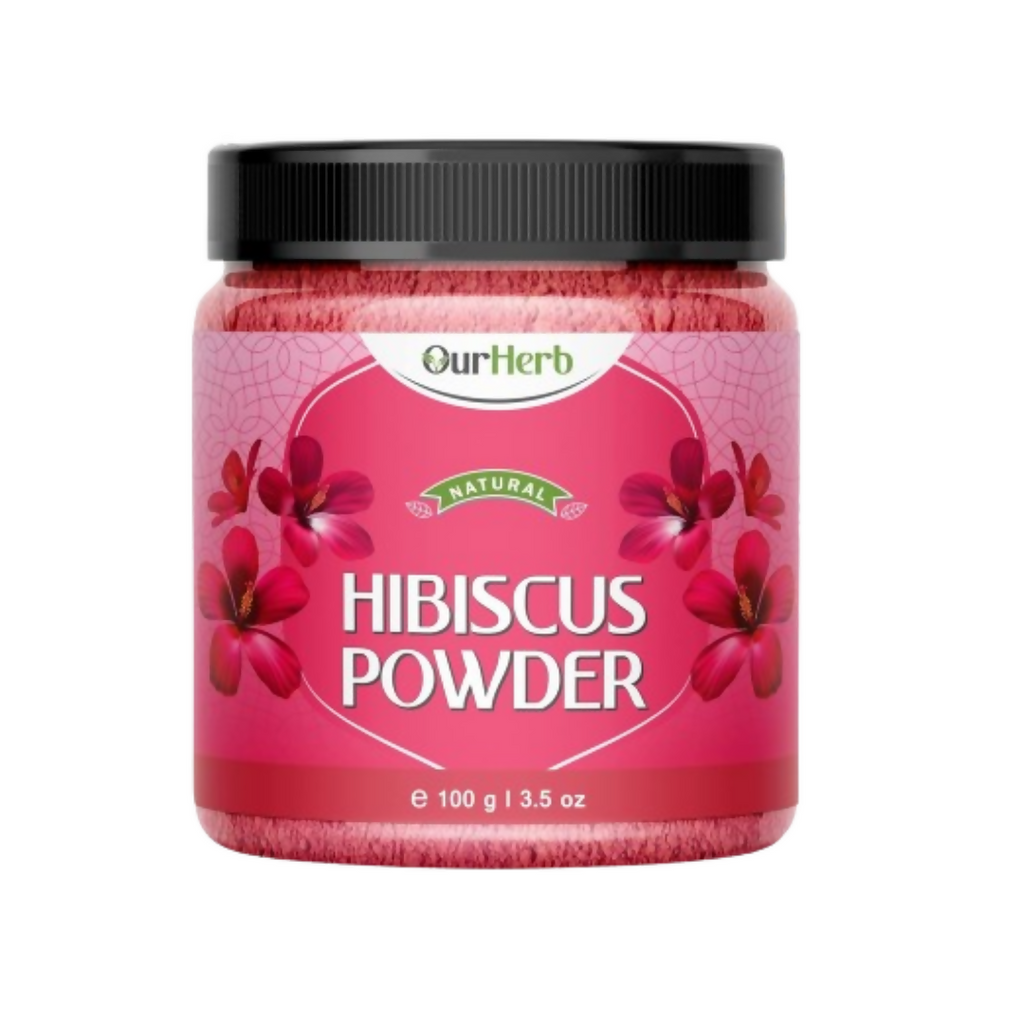 OurHerb Hibiscus Flower Powder For Face Pack And Hair Mask For All Types Of Hair
