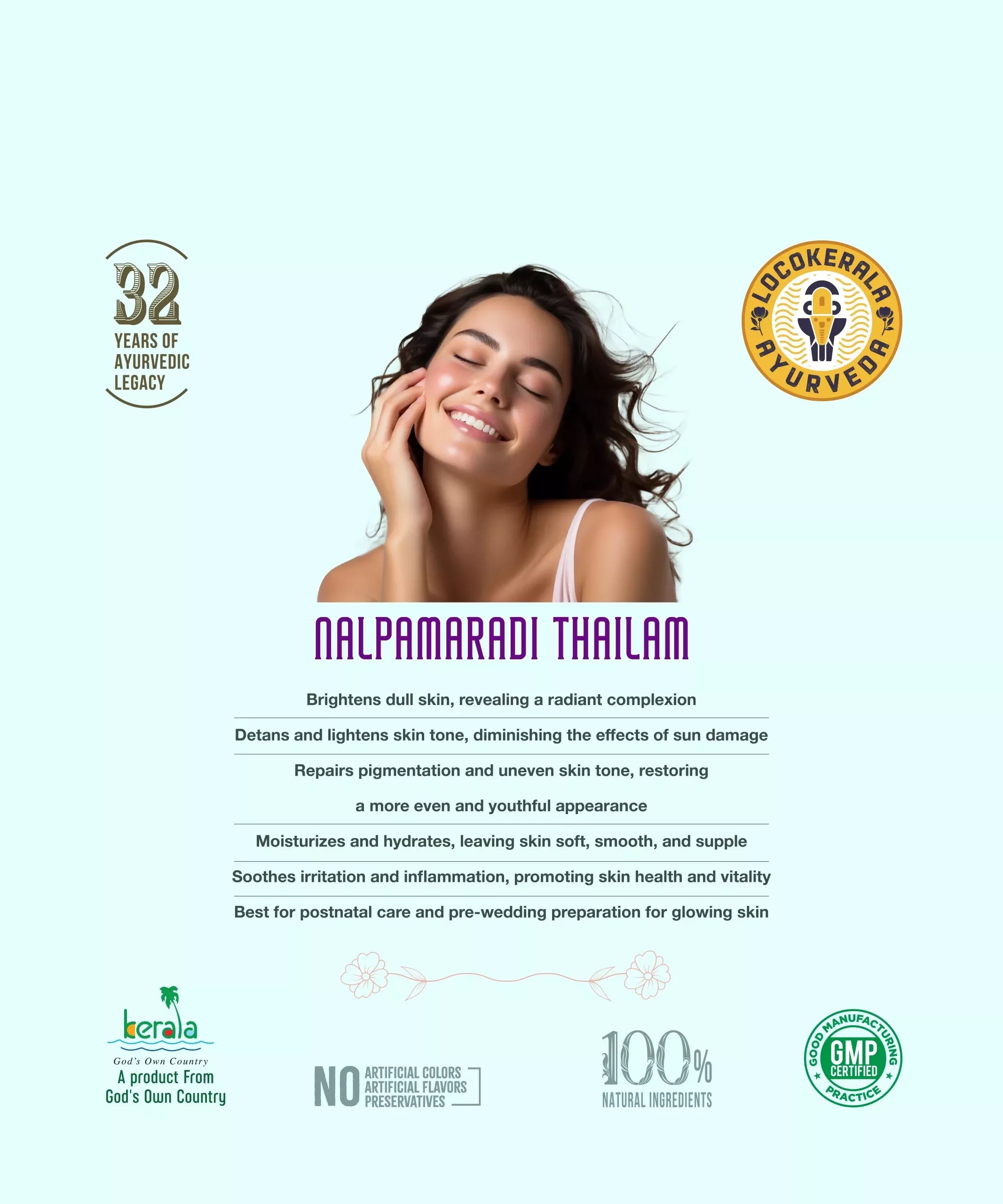 LocoKerala Nalpamaradi Thailam – Heritage Ayurveda Oil for Skin Toning