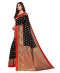 Vamika Black Printed Art Silk Saree