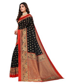 Vamika Black Printed Art Silk Saree