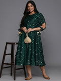 Ahalyaa Women's Traditional wear Ethnic Dress - Green - Distacart