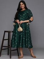 Ahalyaa Women's Traditional wear Ethnic Dress - Green - Distacart