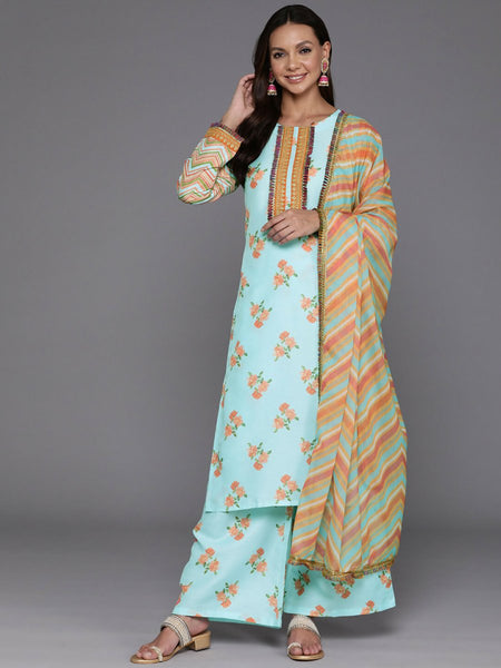 Ahalyaa Women's Traditional wear Kurta Set - Blue