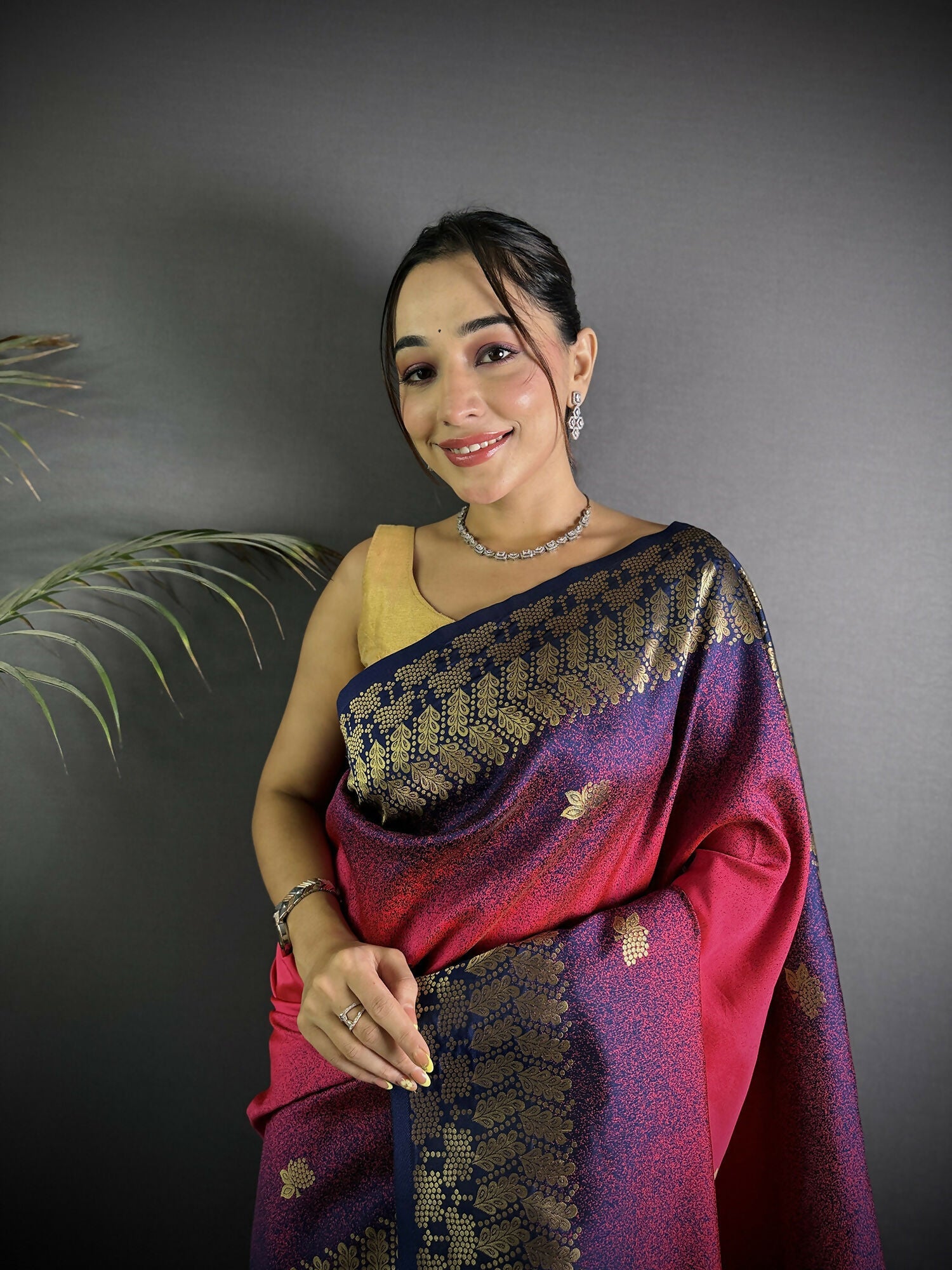 Joban Fashion Red Handloom Silk Ikkat Saree - Distacart