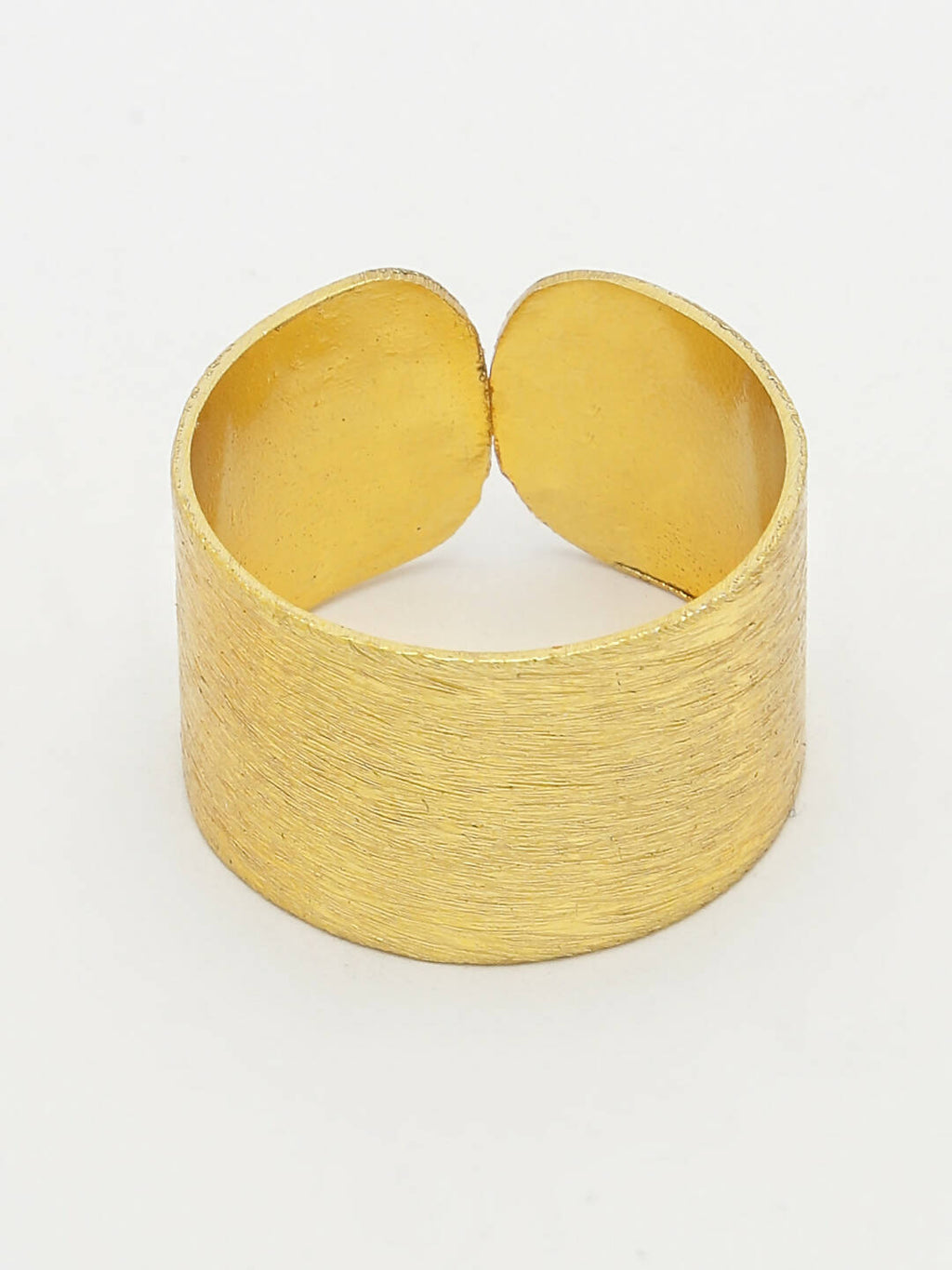 NVR Women Gold-Polished Solid Adjustable Finger Ring