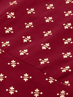 Vamika Printed Rayon Maroon Party Wear/Casual Wear Kurta Set/Suit - Distacart