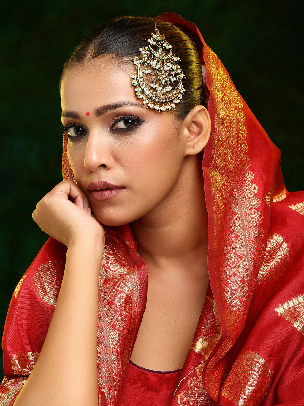 Ruby Raang 22k Gold Polished Kundan Passa - Distacart