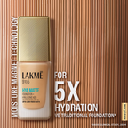 Lakme 9to5 Hya Matte Foundation + Hyaluronic Acid - Warm Creme
