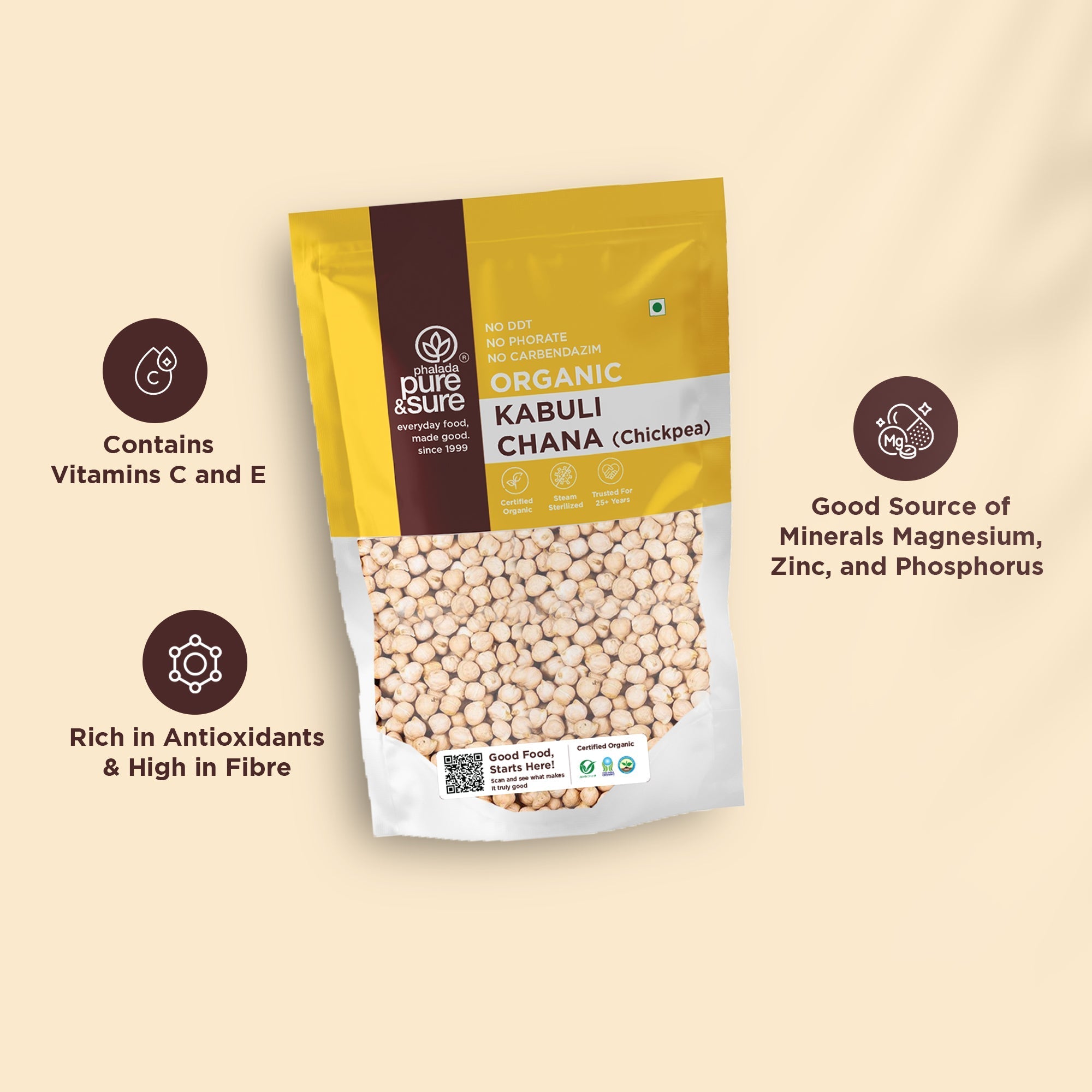 Pure & Sure Organic Kabuli Chana - Distacart