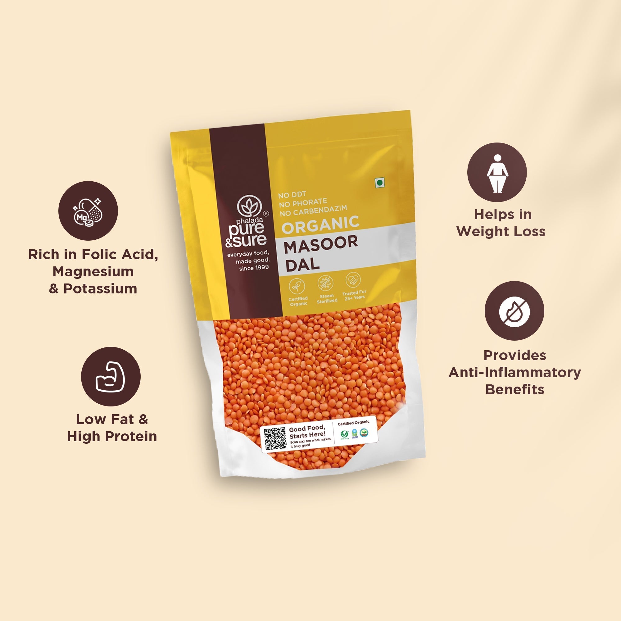 Pure & Sure Organic Masoor Dal - Distacart