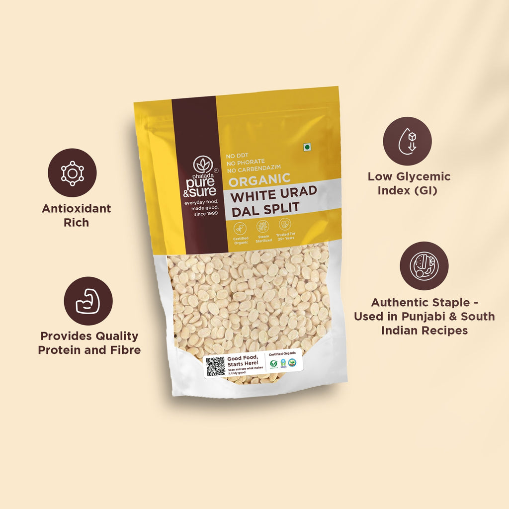 Pure & Sure Organic White Urad Dal Split - Distacart