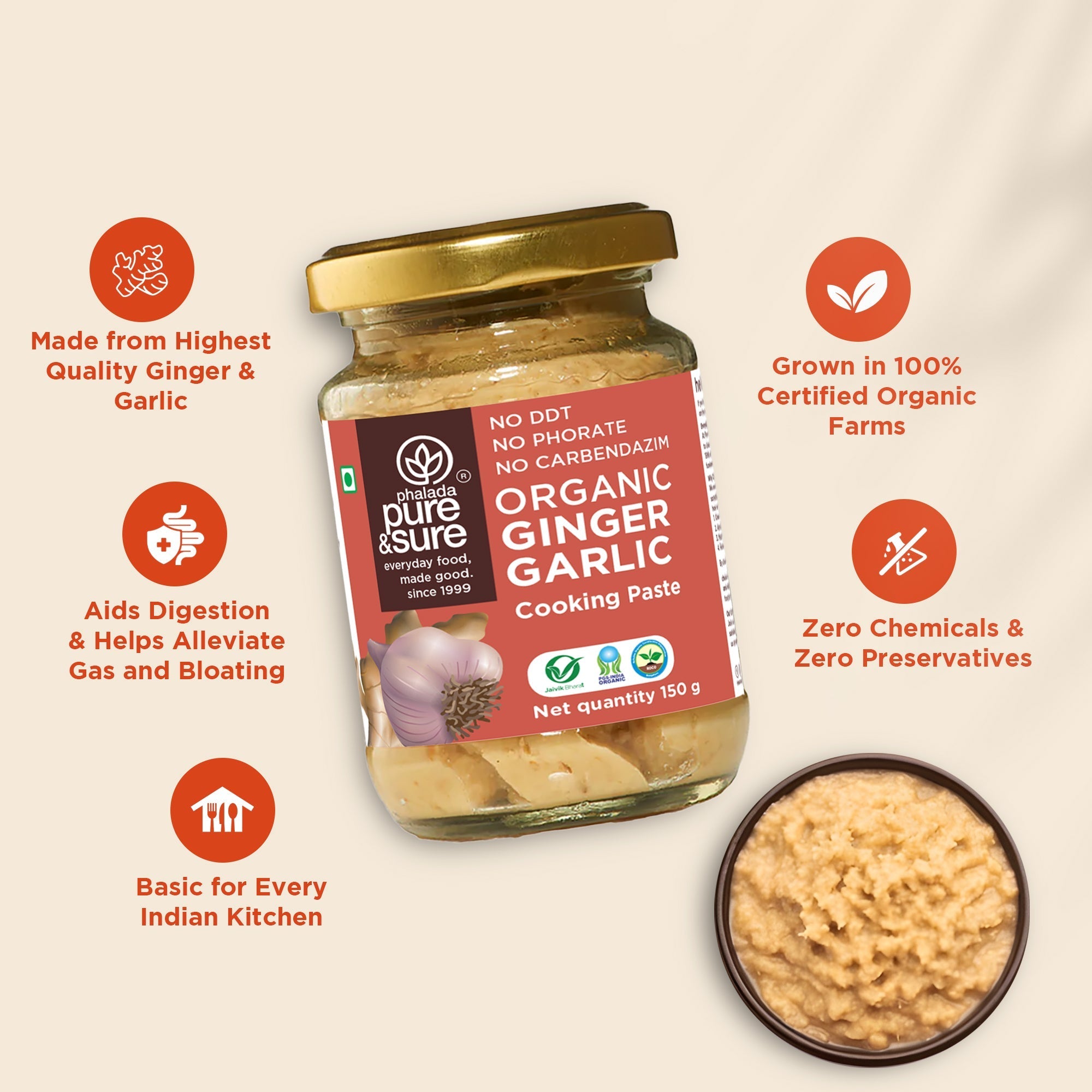 Pure & Sure Organic Ginger Garlic Paste - Distacart