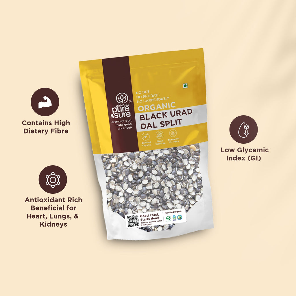 Pure & Sure Organic Black Urad Dal Split - Distacart