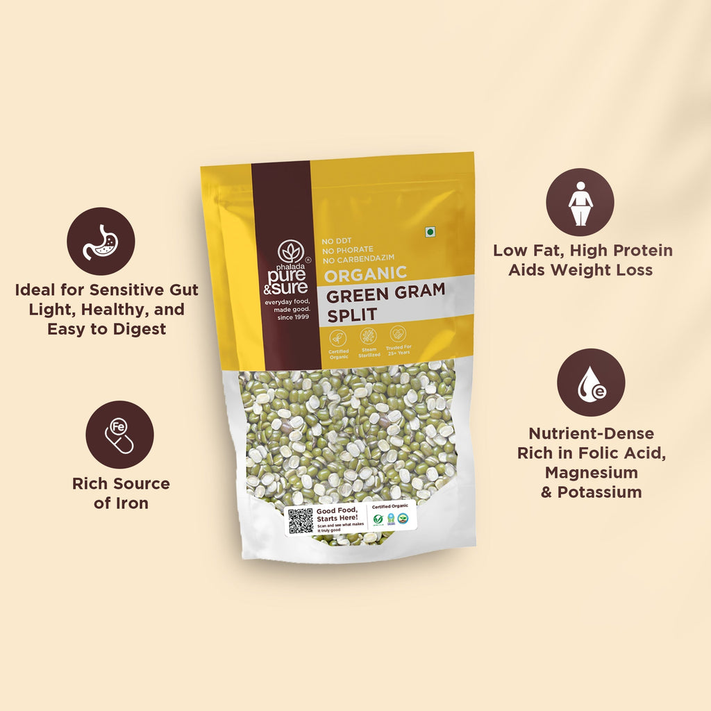 Pure & Sure Organic Green Gram Split - Distacart