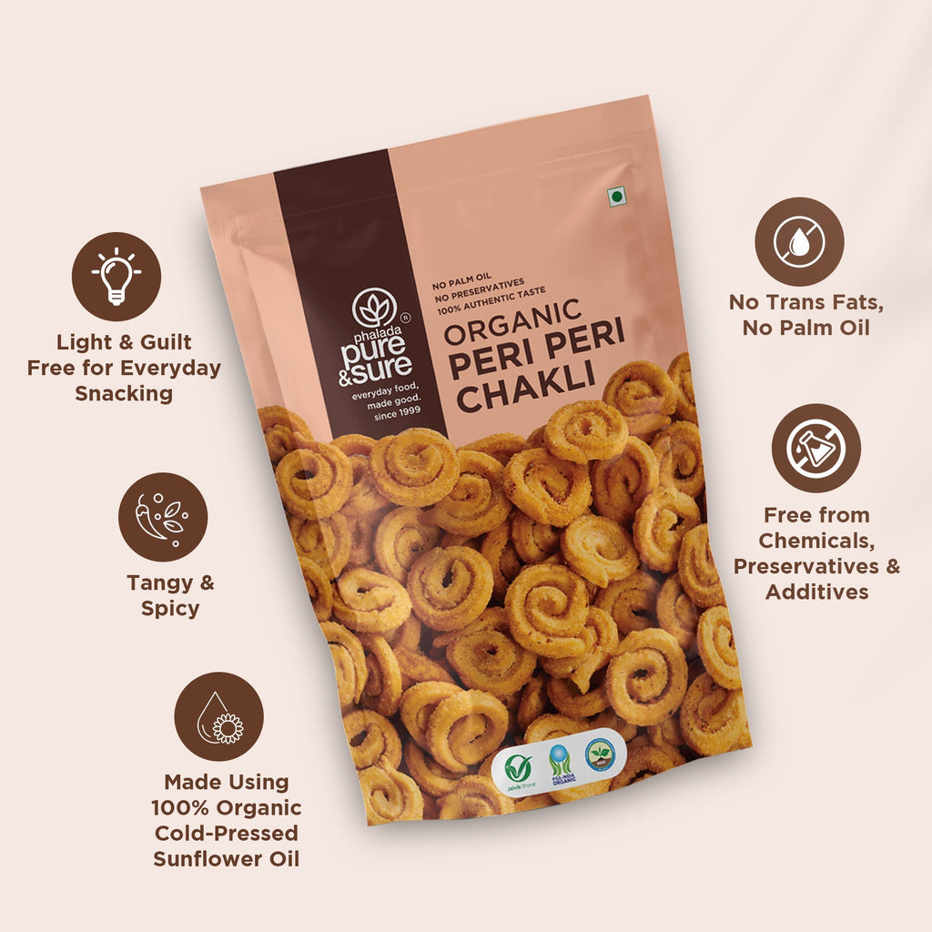 Pure & Sure Organic Peri Peri Chakli - Distacart